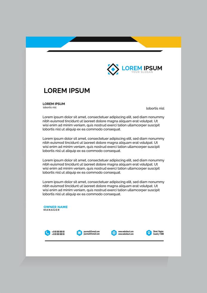 Professional Letterhead Design vector