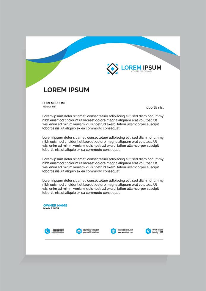 Professional Letterhead Design vector