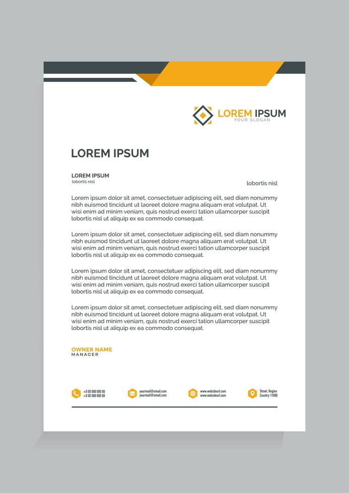 Professional Letterhead Design vector