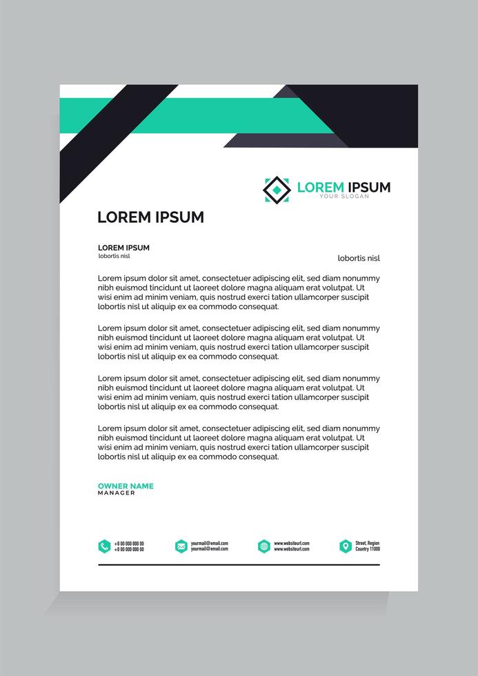 Professional Letterhead Design vector