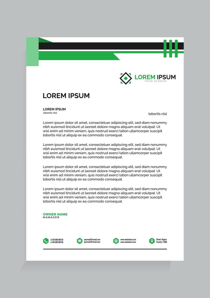 Professional Letterhead Design vector