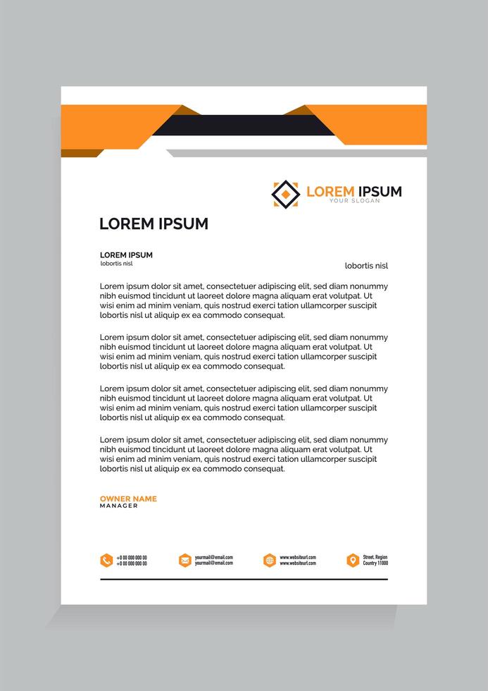 Professional Letterhead Design vector