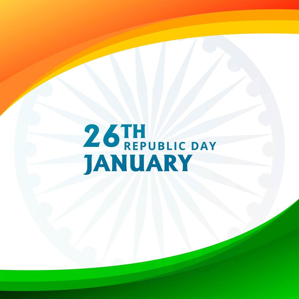 Indian republic day of India with Indian flag theme vector