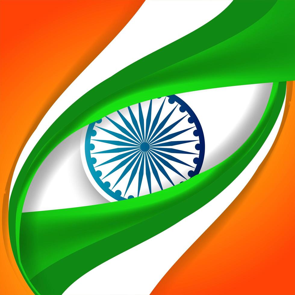 Fondo de bandera India para el día de la República vector