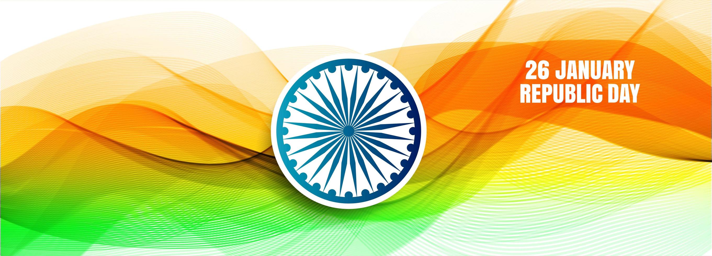 Abstract Indian Flag wave banner background vector