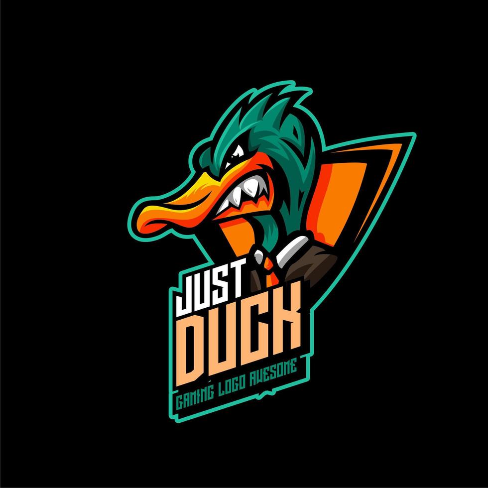 Duck character Emblem vector