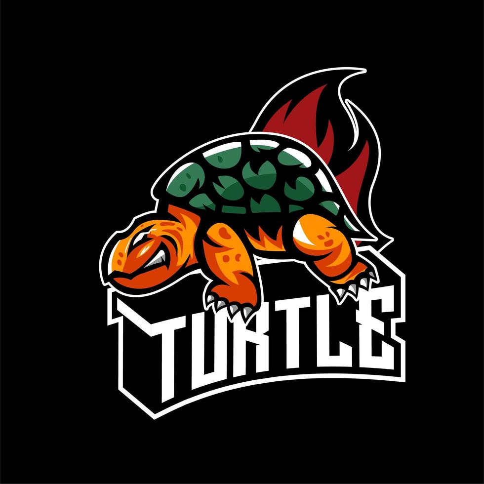 Trutle Animals esports emblema del personaje vector