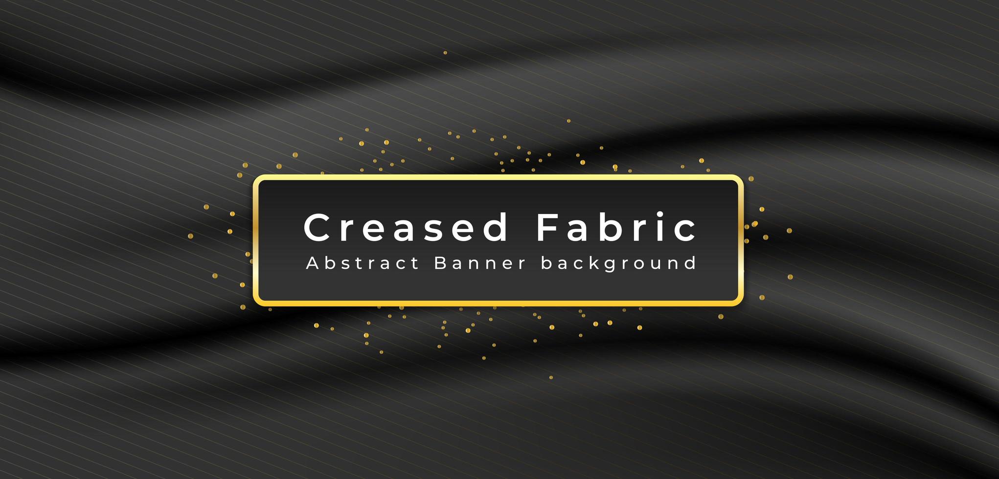 Creased fabric banner with striped pattern vector