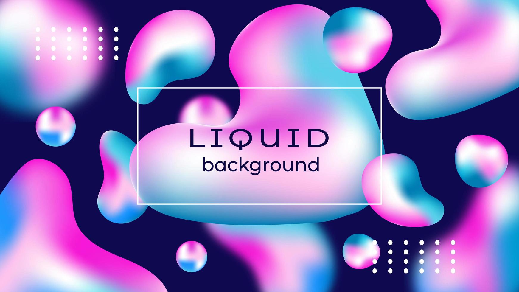 Gradient Liquid Shape Background in Blue and  Pink vector