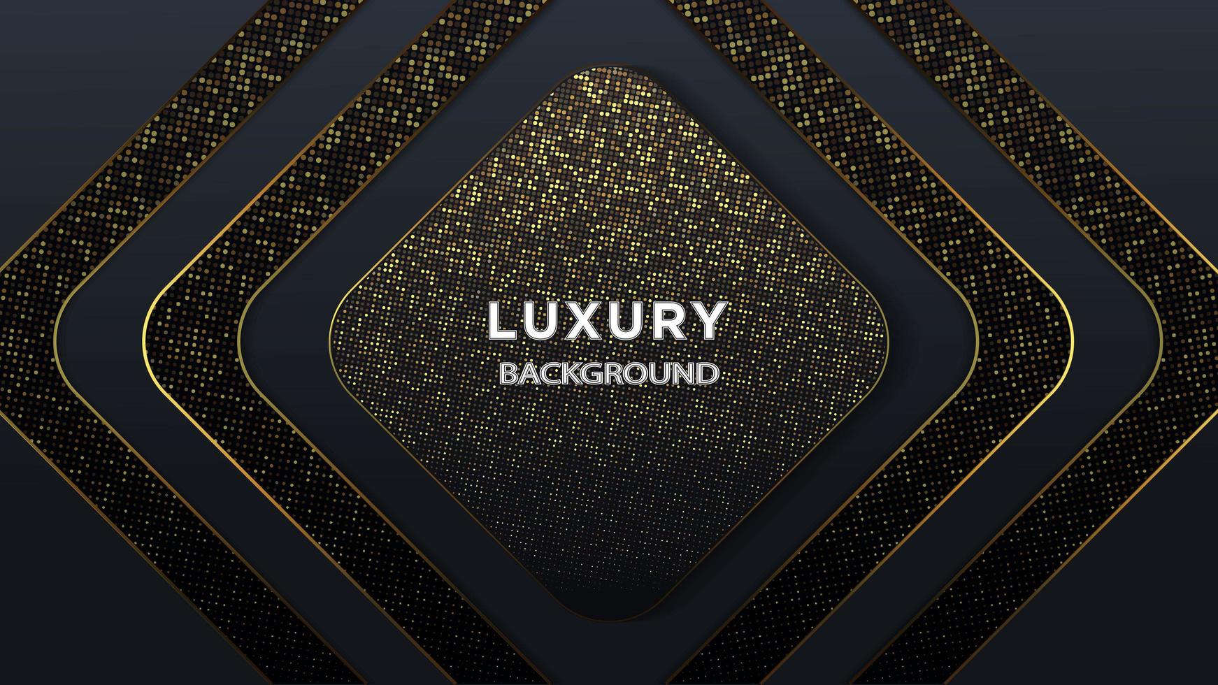 Diamond Shape Luxury Dark Gold Glitter Layer Background vector