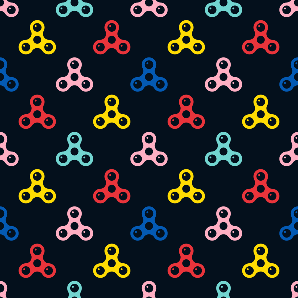 Colorful Fidget Spinner Seamless Pattern vector