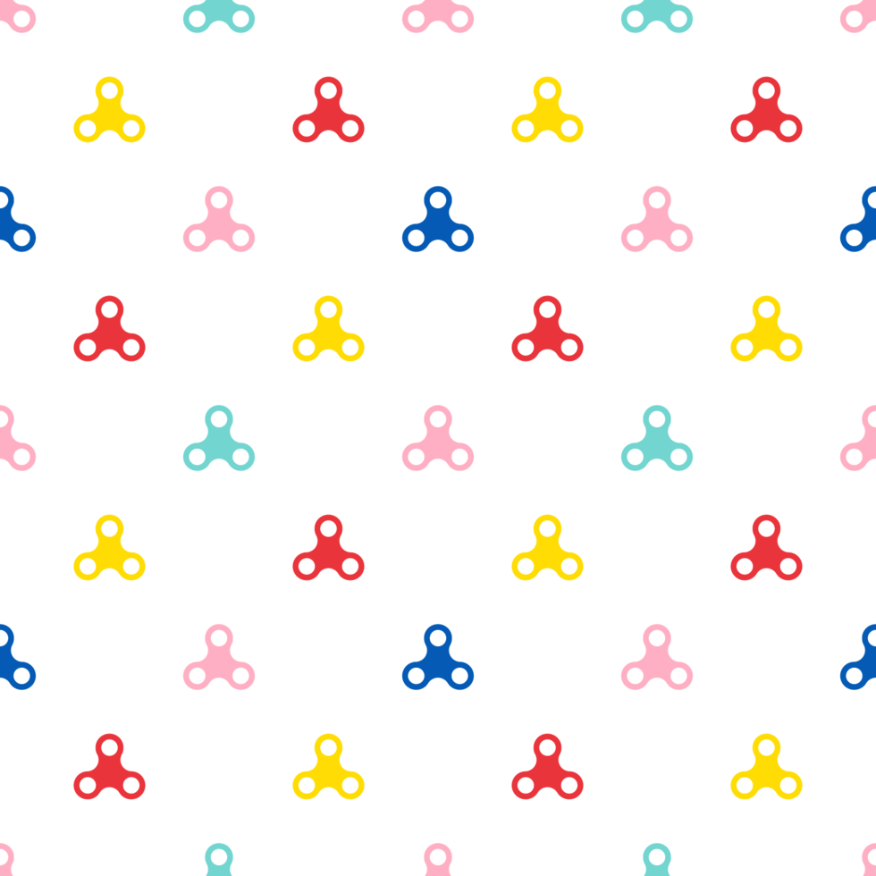 Fidget Spinner Seamless Pattern vector