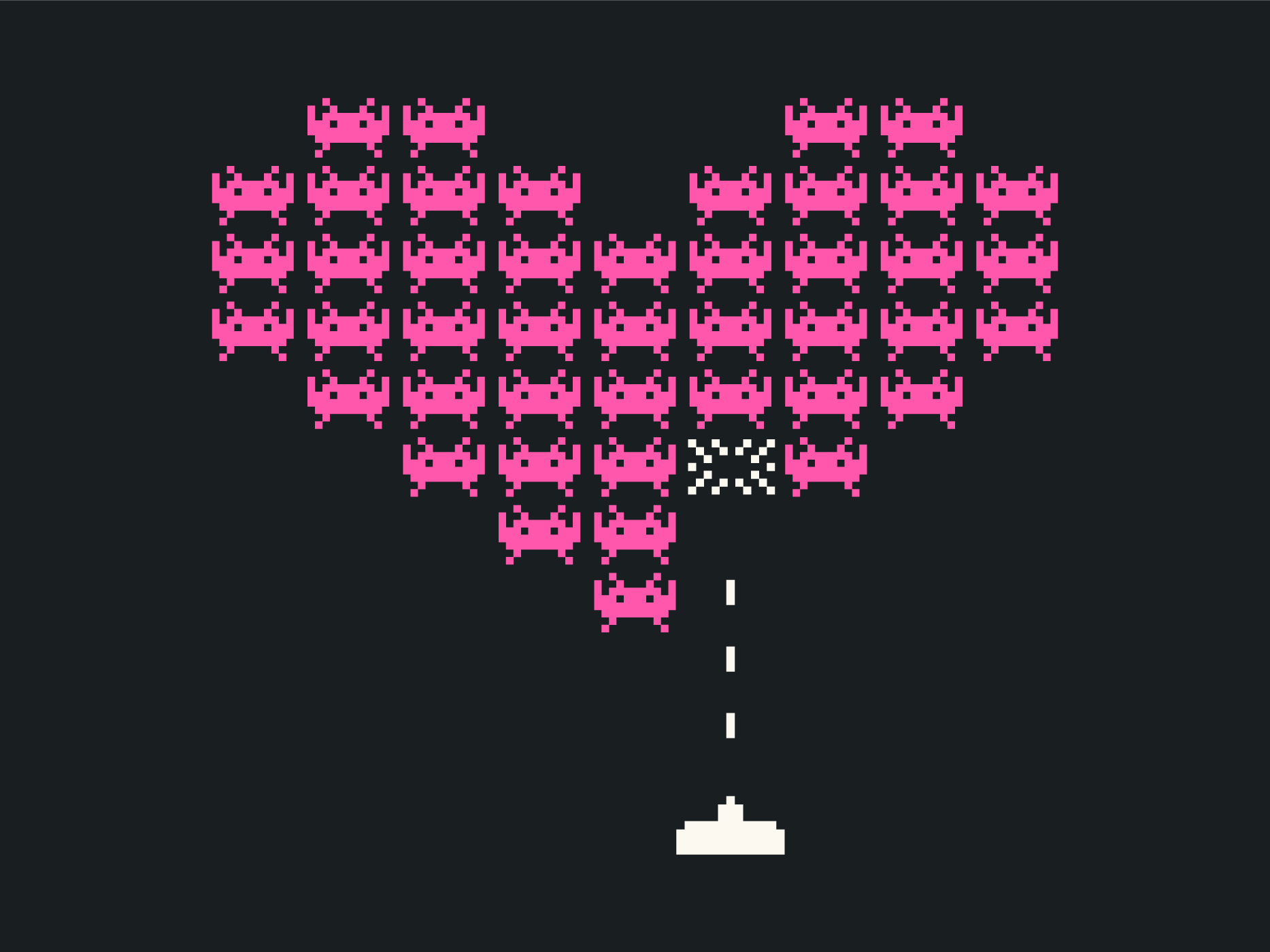 Heart Space Invaders Vector Background 693116 - Download Free Vectors