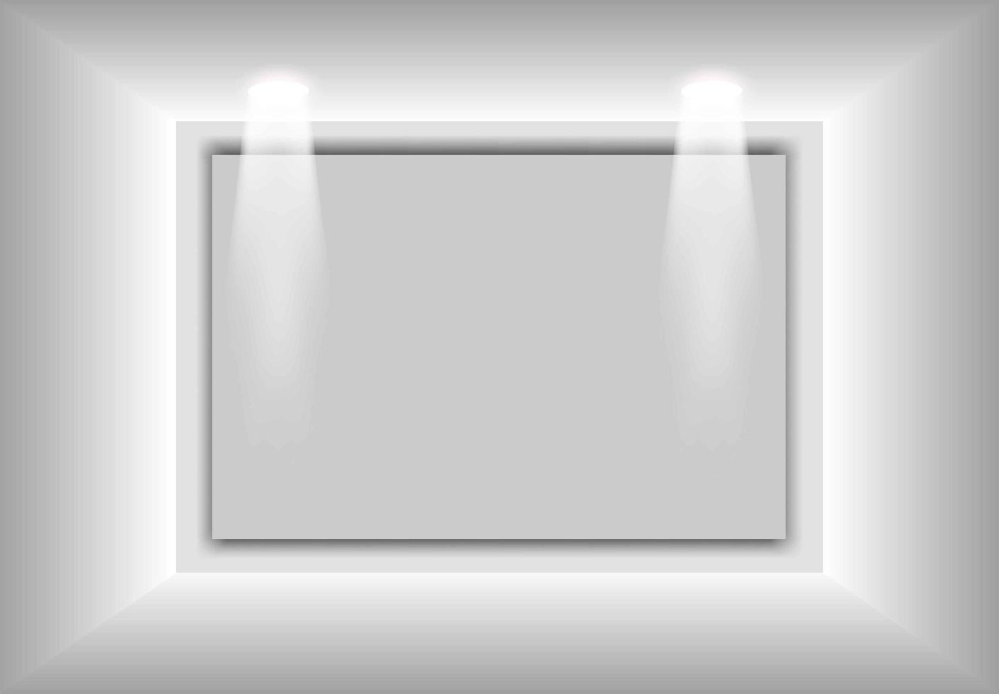 Simple gray gradient interior 3d mockup for your brand vector