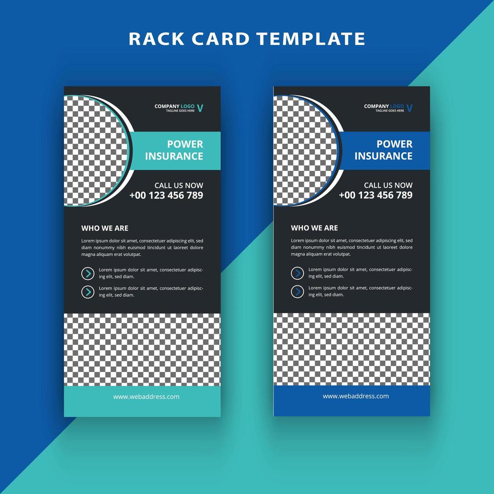 Dl rack card vector design template