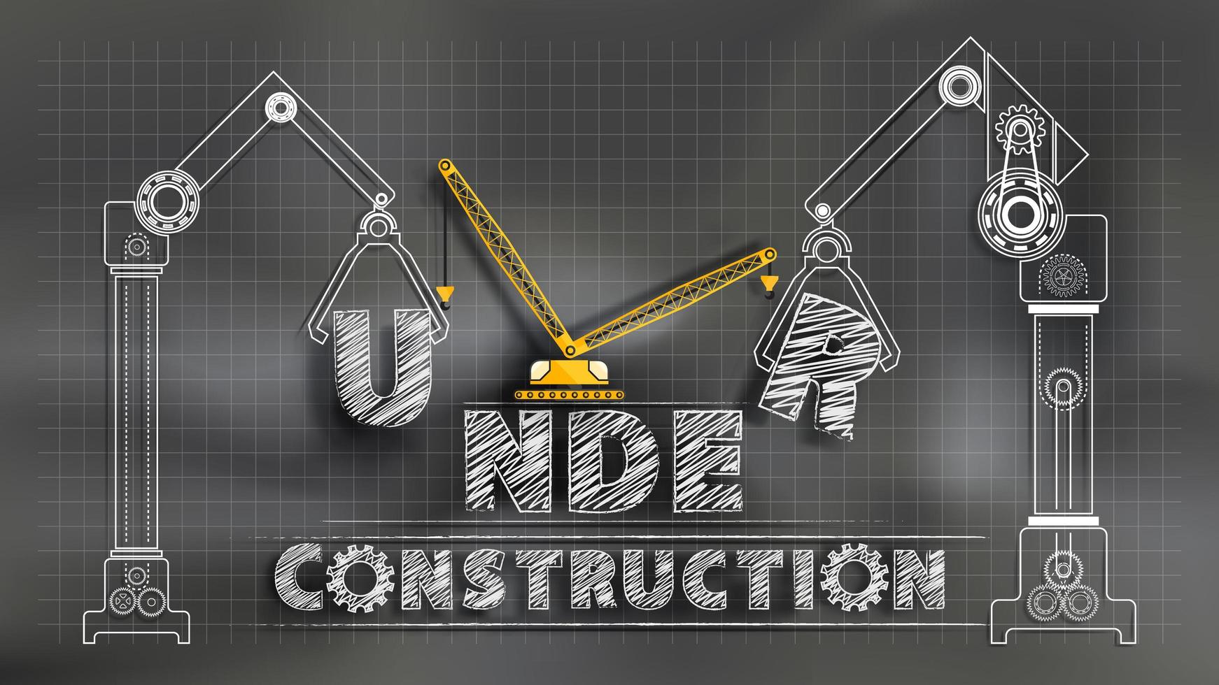 Under Construction Chalkboard vector