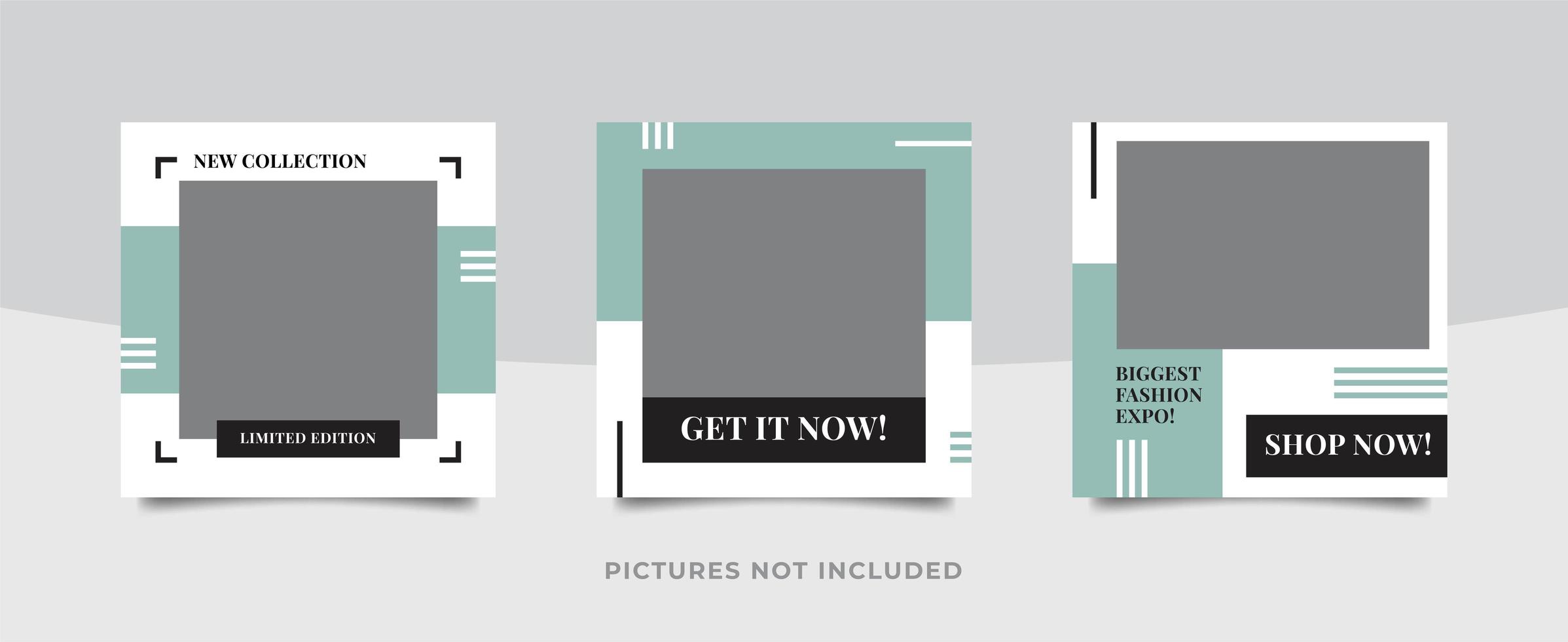 Modern Social media pack template  vector