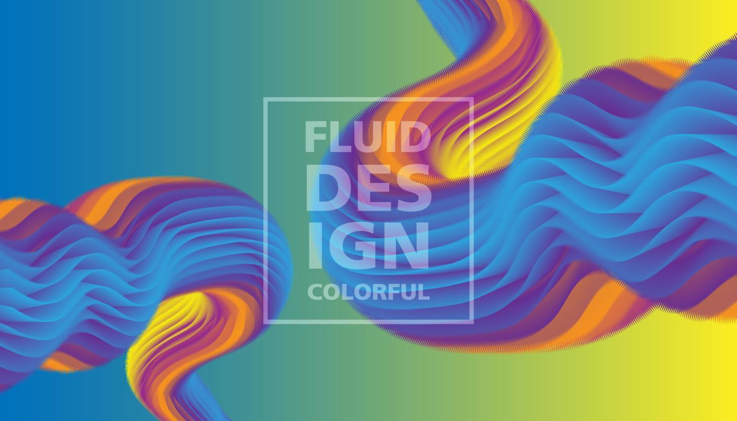 Diseño moderno fluido colorido vector