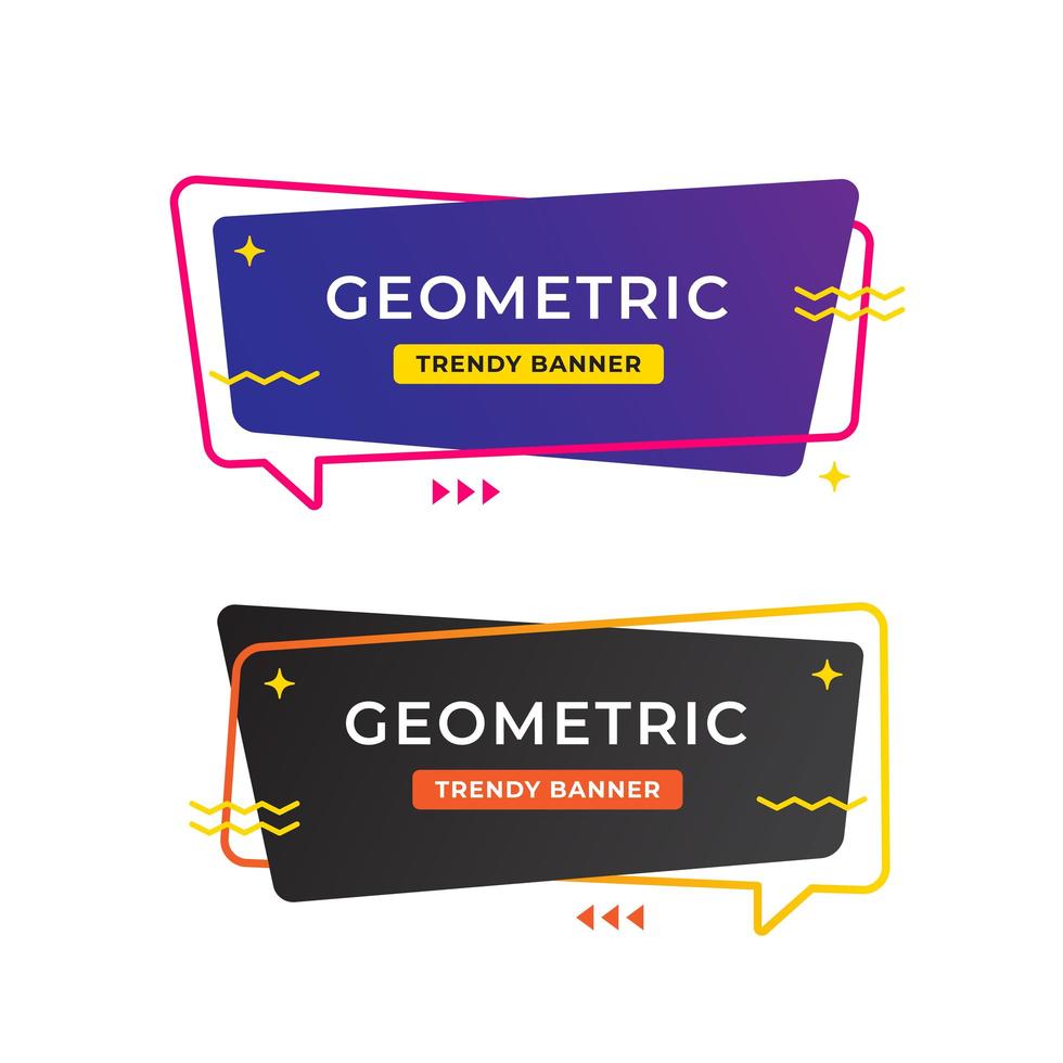 Geometric Sale banner template design vector