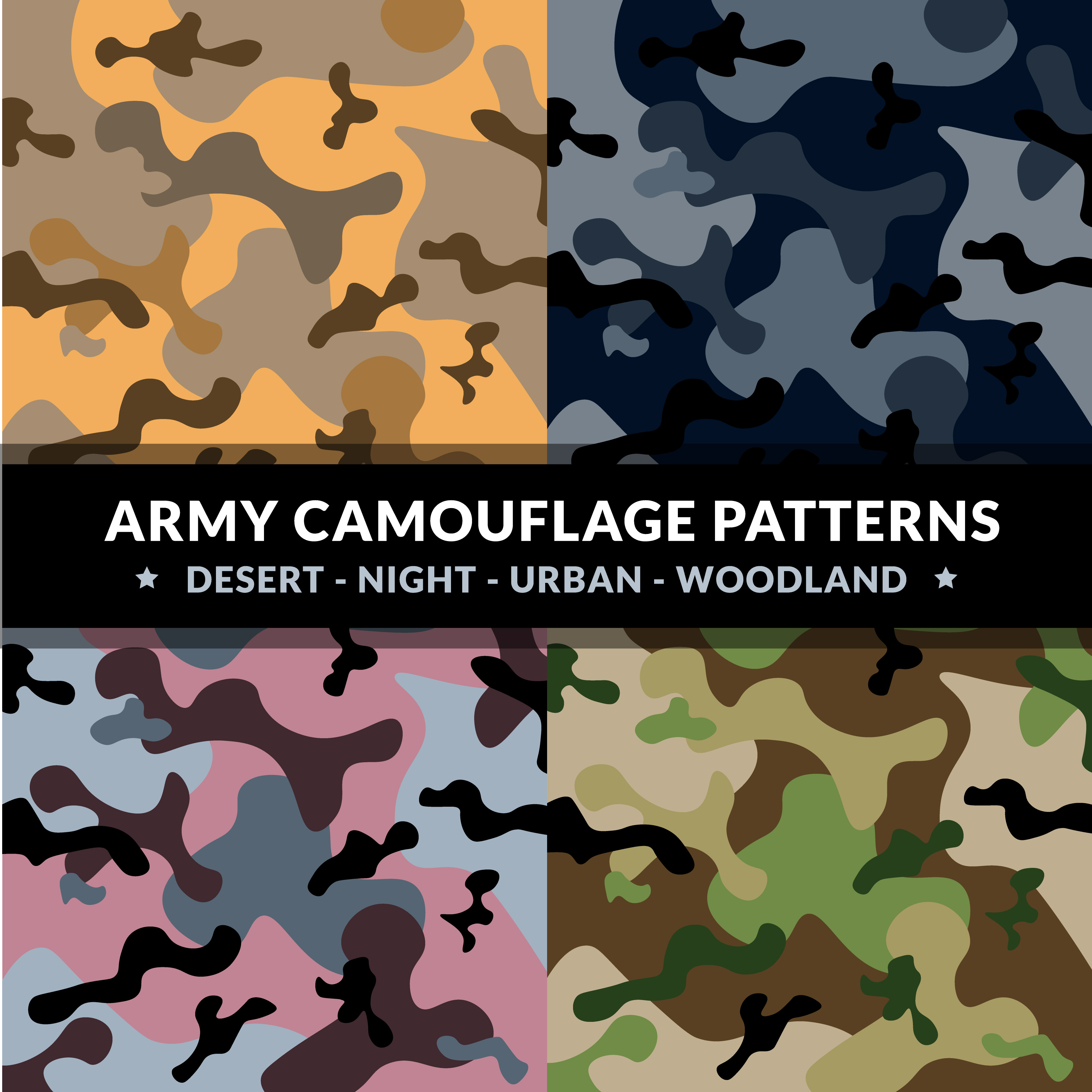  army  camouflage  pattern  set Download Free Vectors 