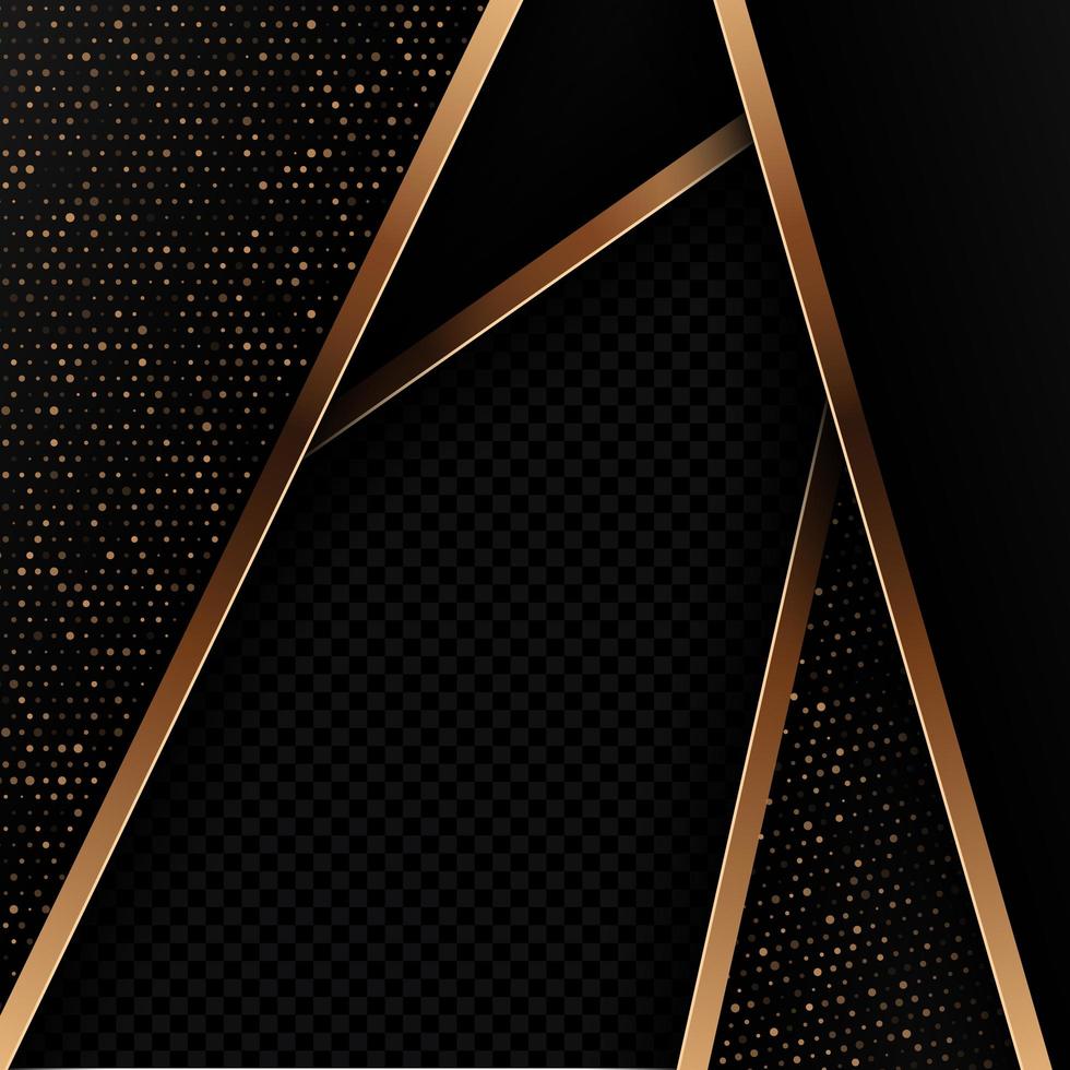 Abstract background with black and gold design vector