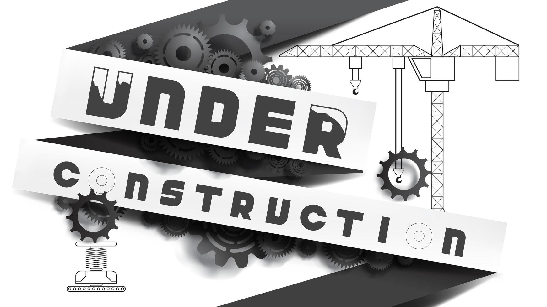 Construction concept paper cut style mixed with pencil drawing vector