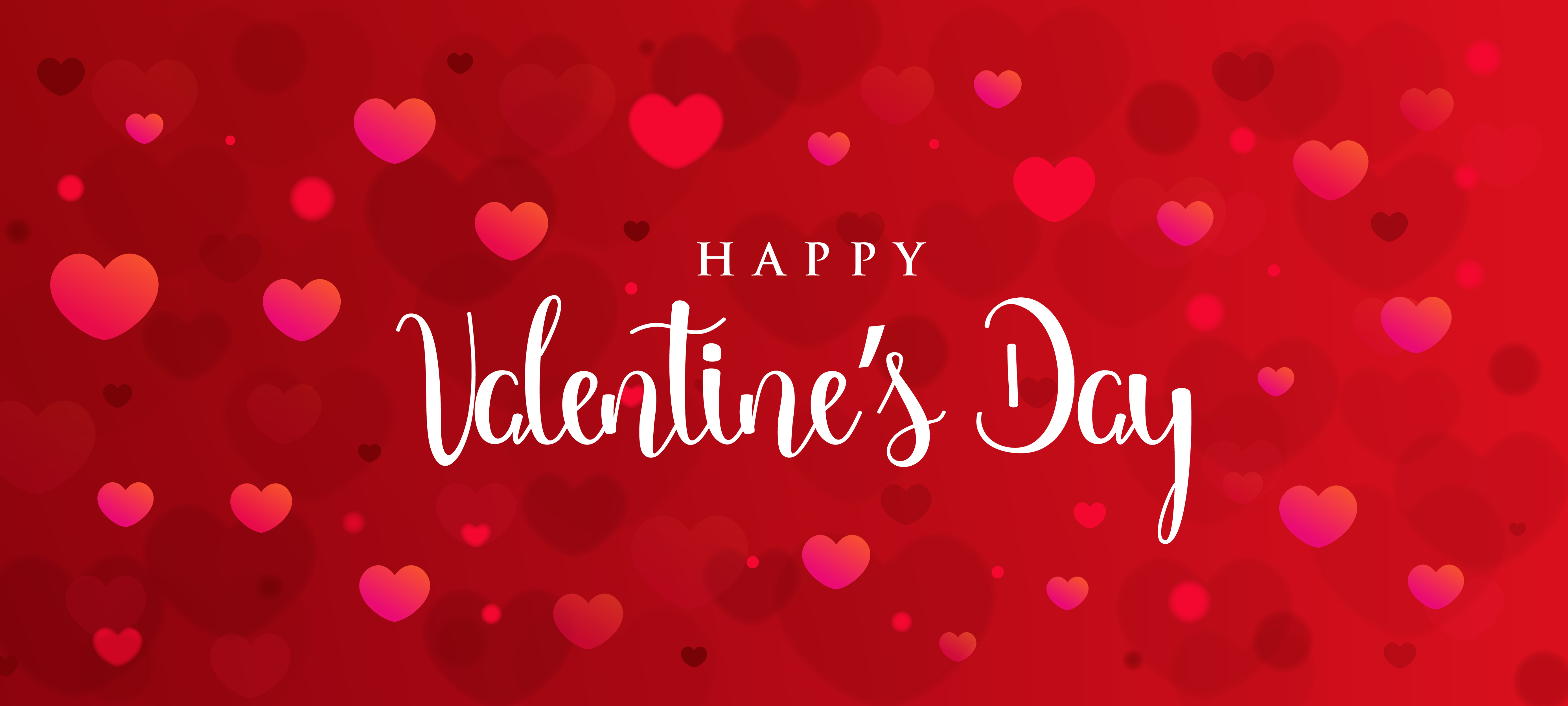 Red valentines day banner with floating hearts 693377 Vector Art at