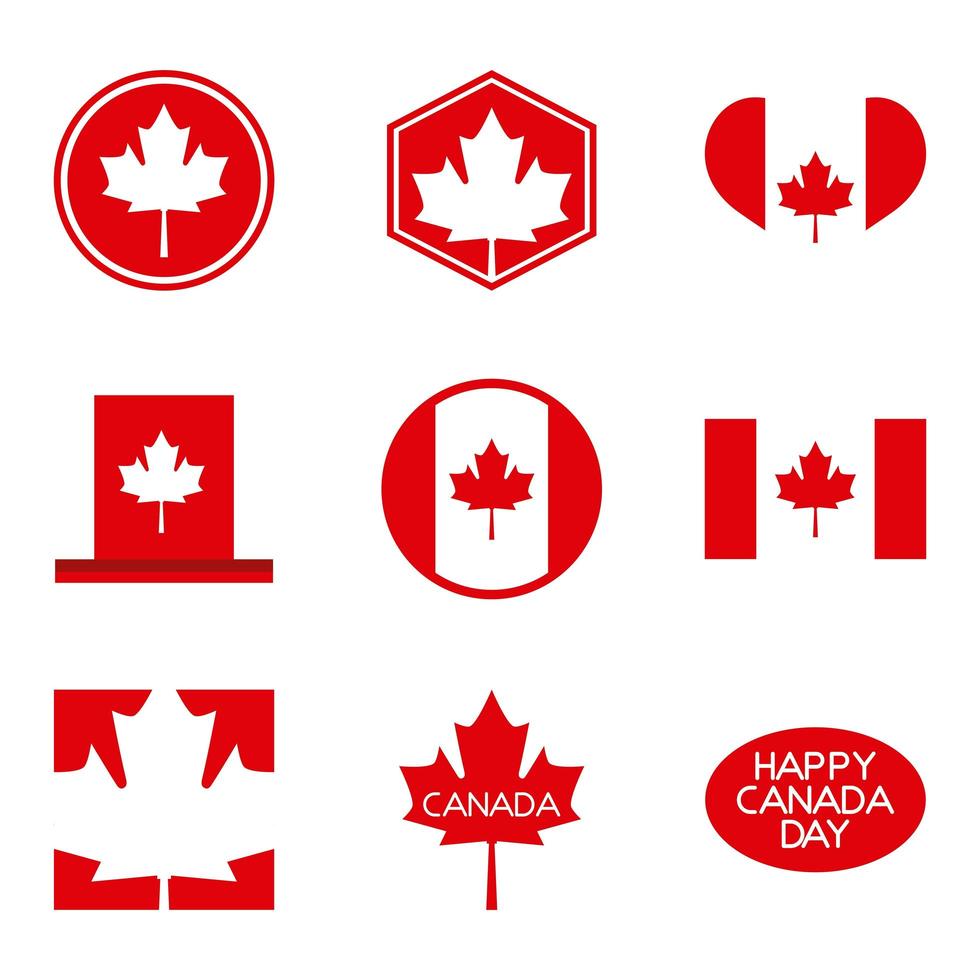 feliz tarjeta del día de canadá vector