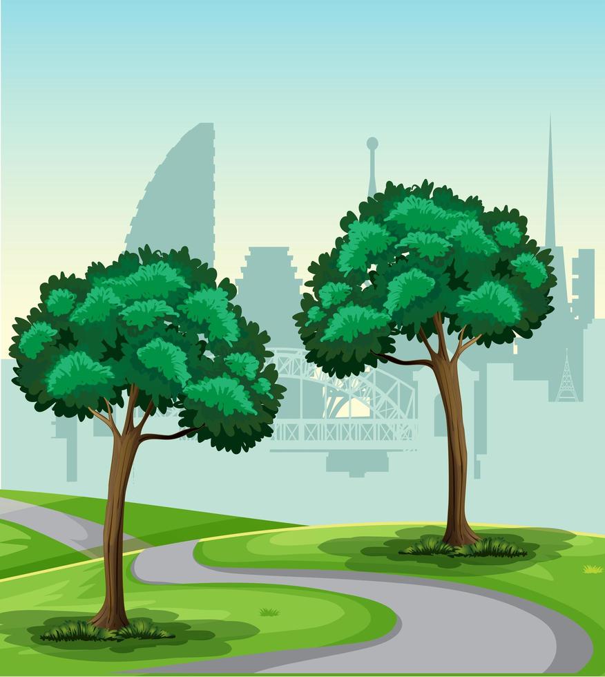 A park nature landscape vector