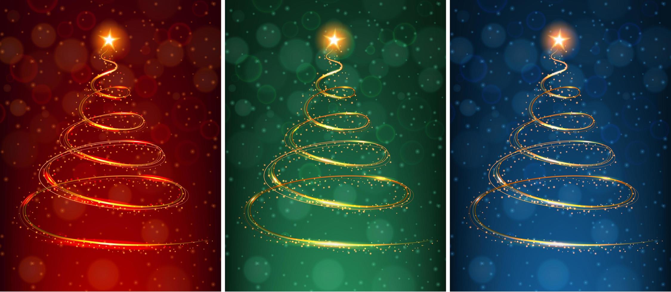 A Set of Christmas Magic cards vector