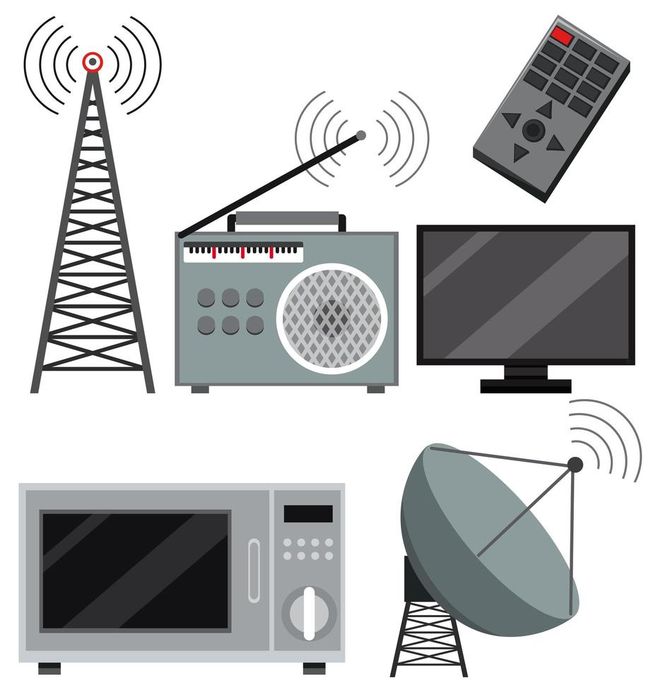 Set of technology devices vector