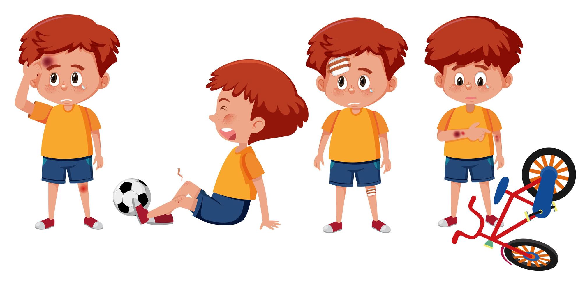 Set of boy character vector