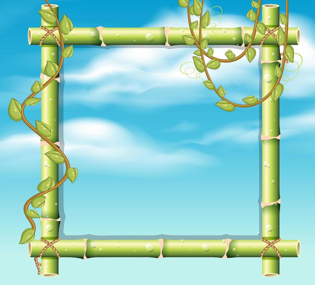 A bamboo border on sky vector