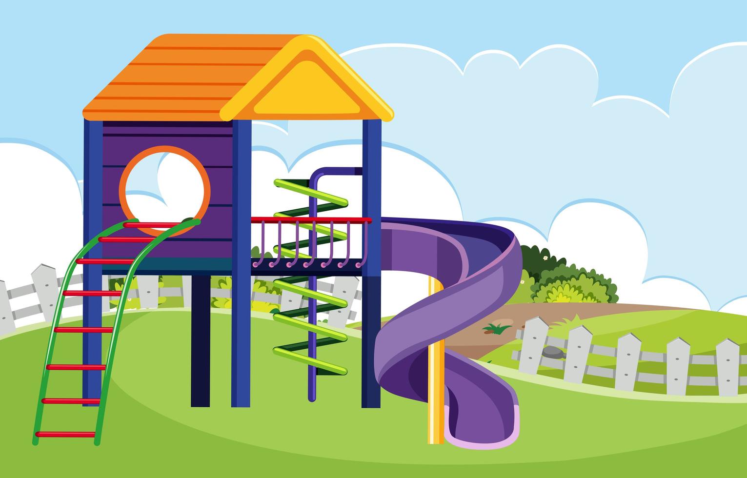 Playhouse in the nature vector