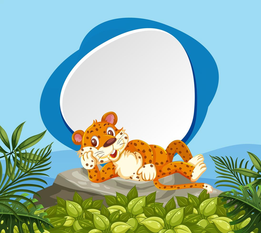 A leopard in nature banner vector