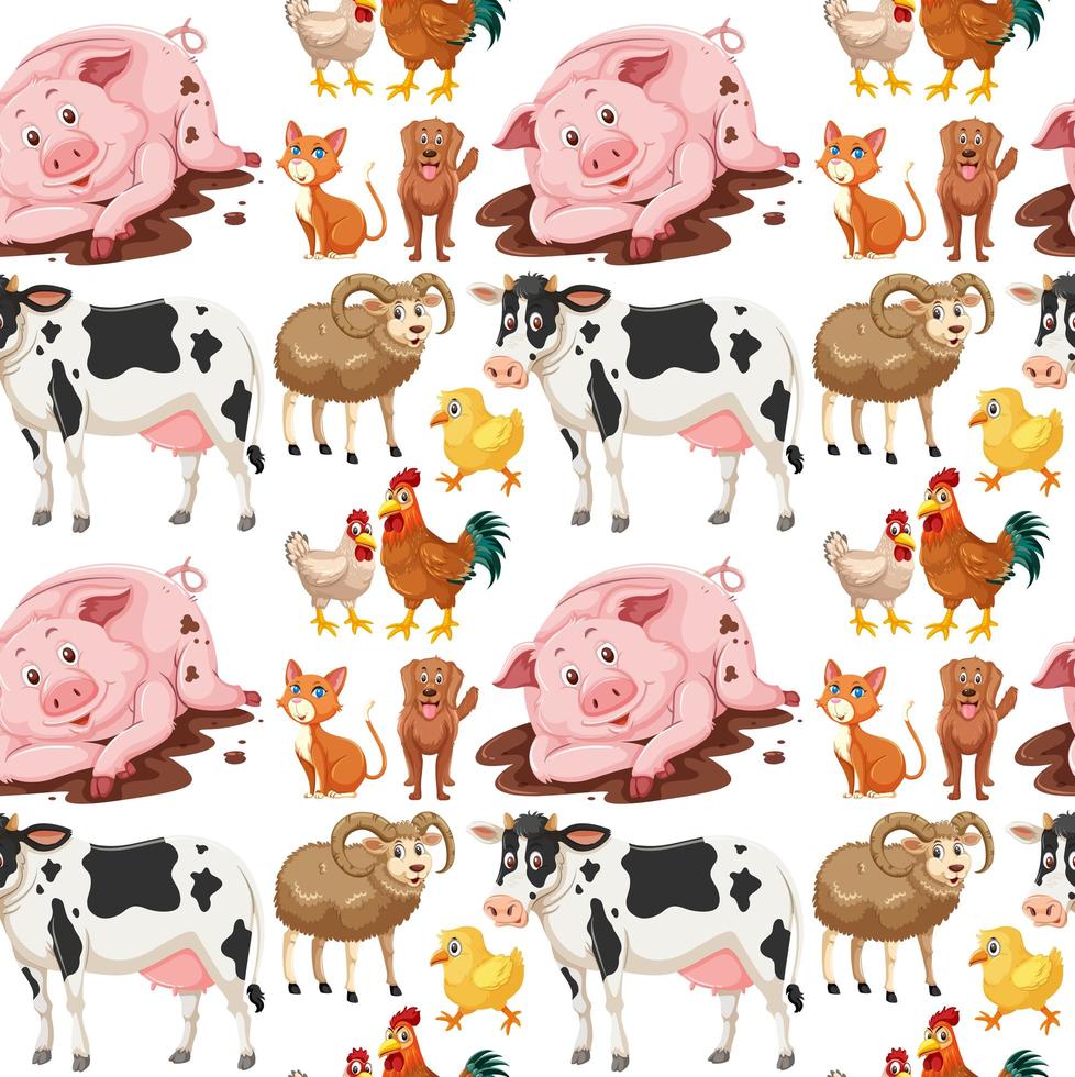 Animales sobre fondo transparente vector