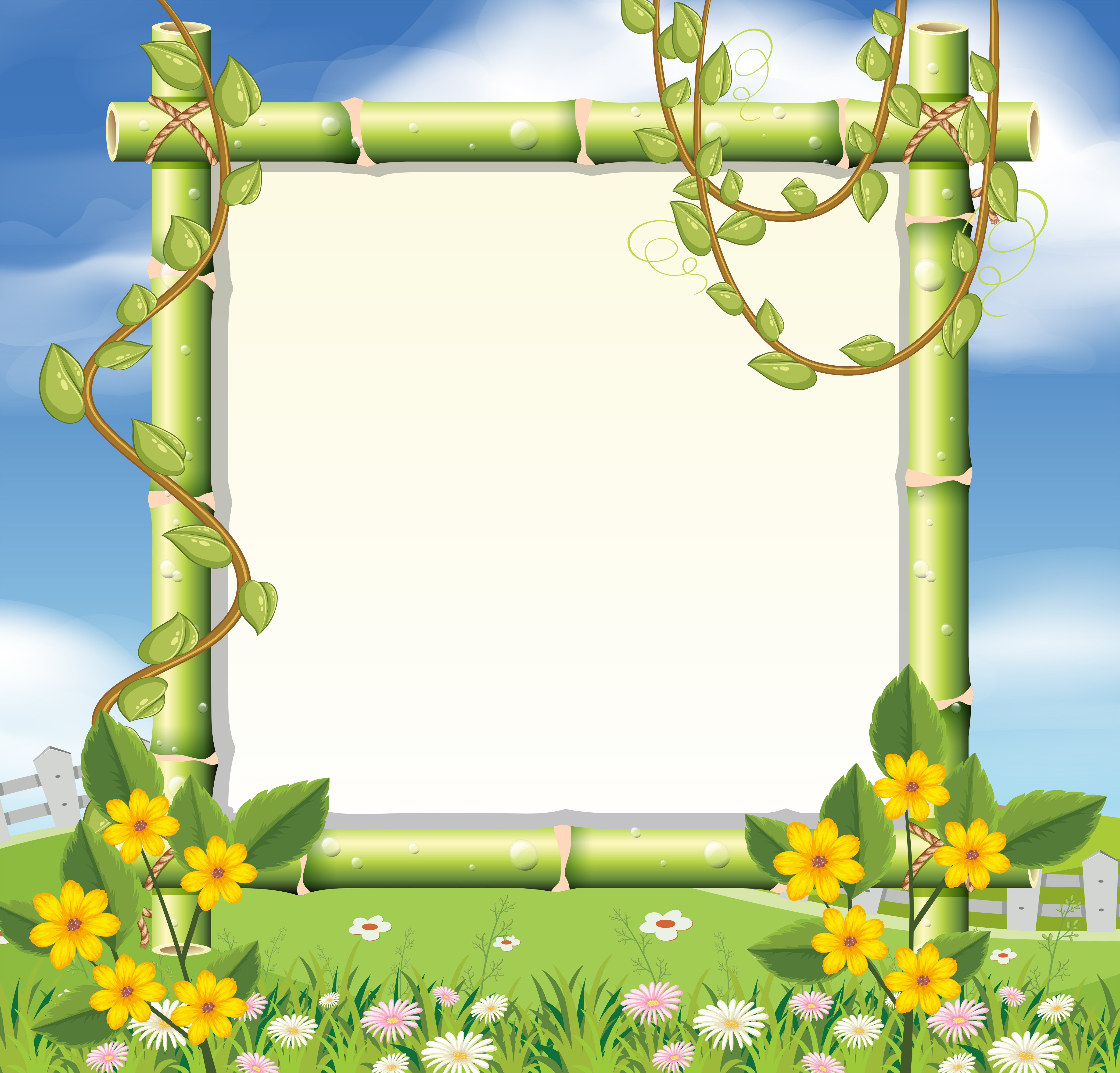 A beautiful nature  frame  Download Free  Vectors Clipart 