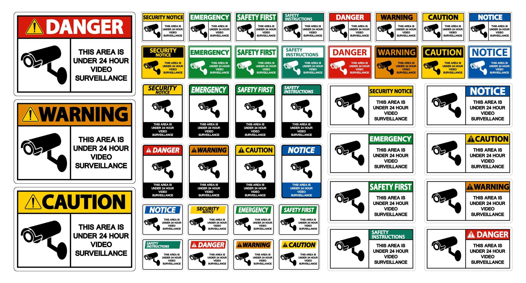 This Area is Under 24-Hour Video Surveillance Sign vector