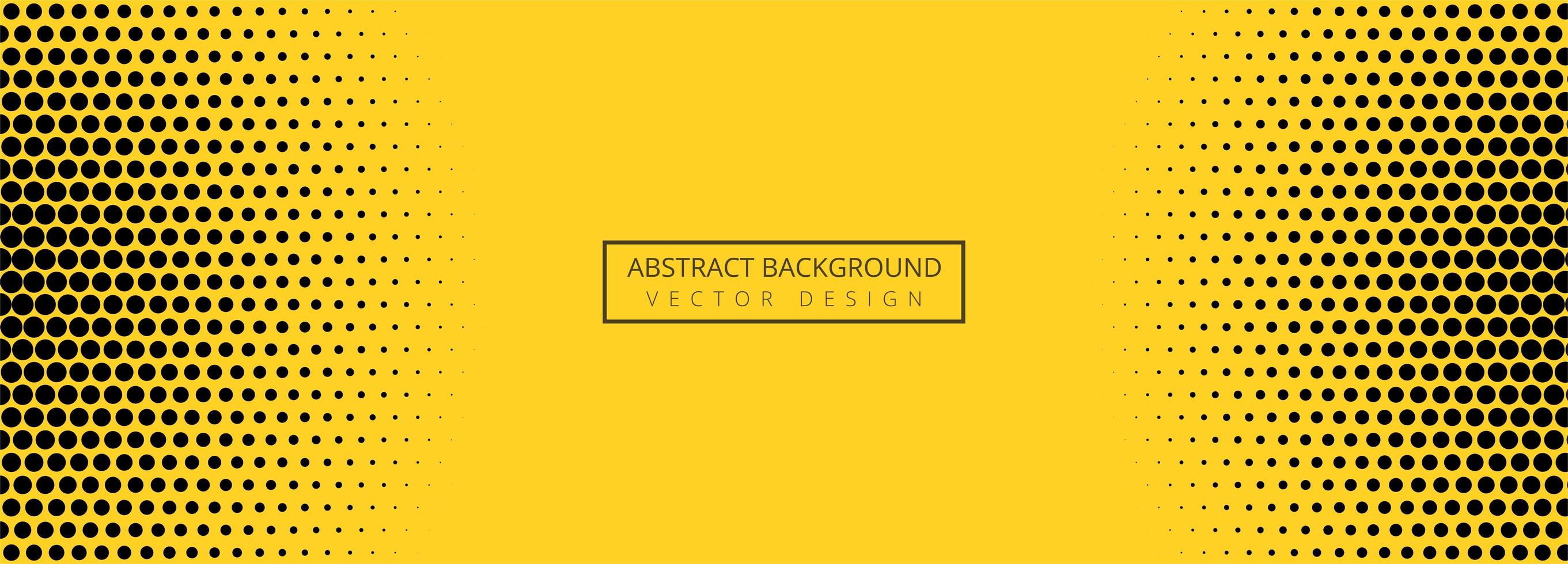 Abstract yellow and black dotted pattern banner design vector