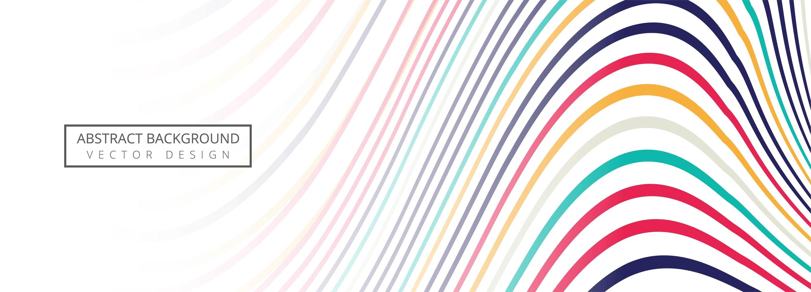 Fondo de banner de líneas con estilo colorido abstracto vector