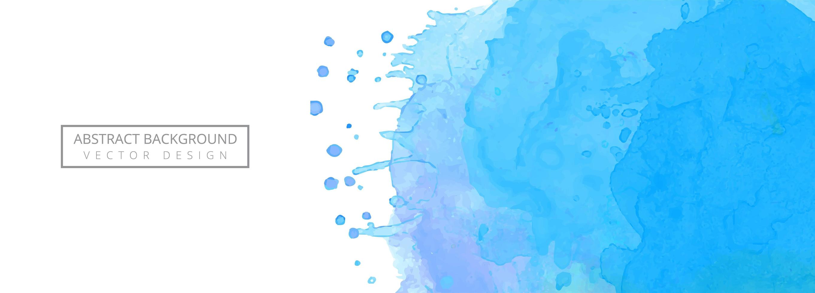 Modern blue watercolor splash banner background vector