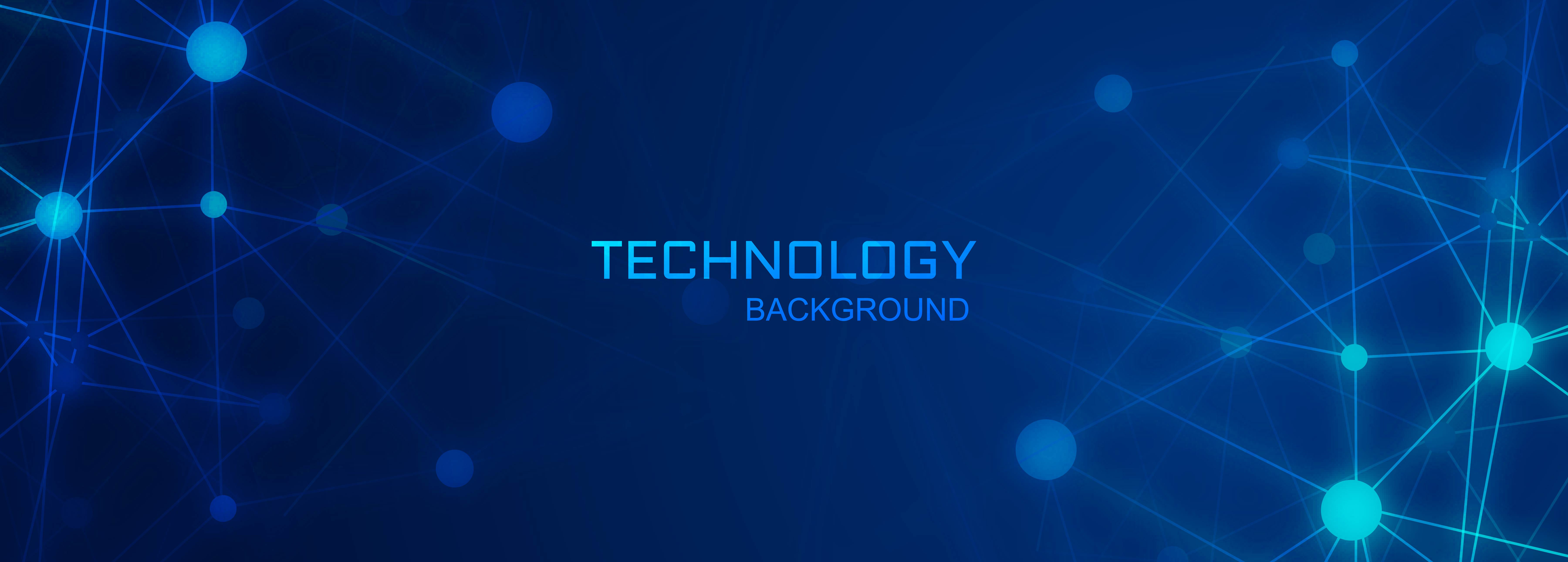  Digital  connecting banner  technology polygon background 