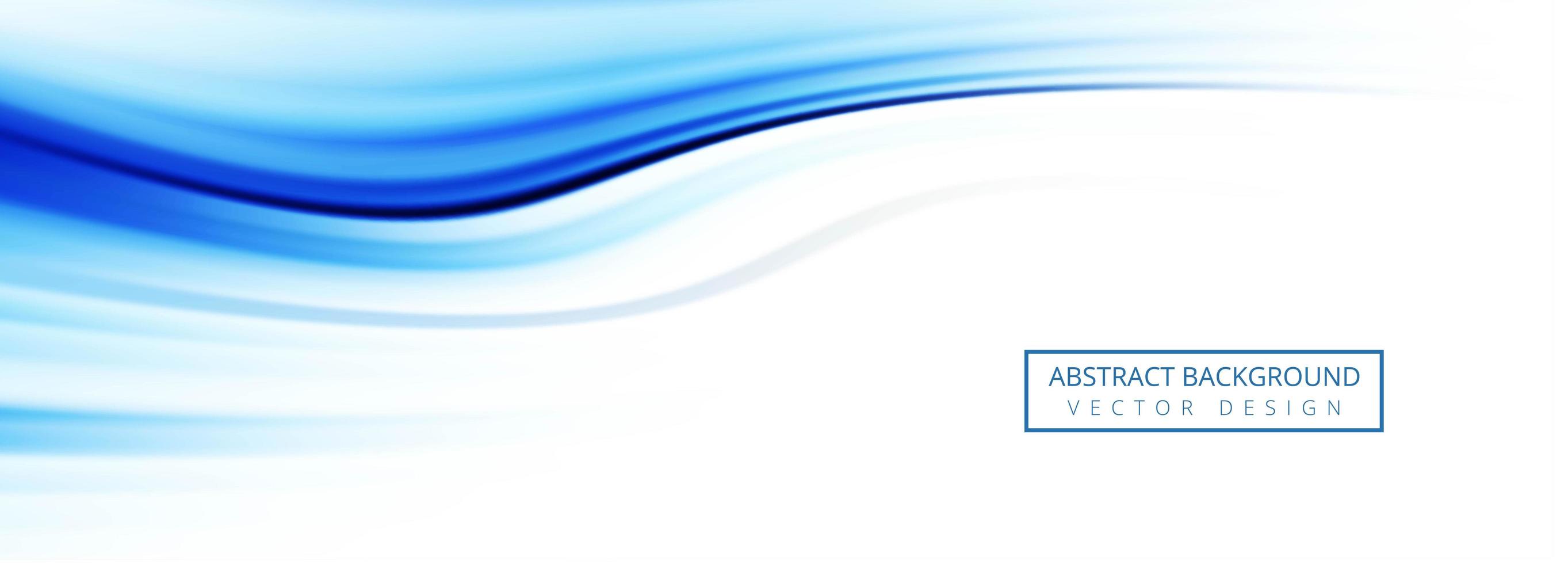 Abstract blue wave banner background vector