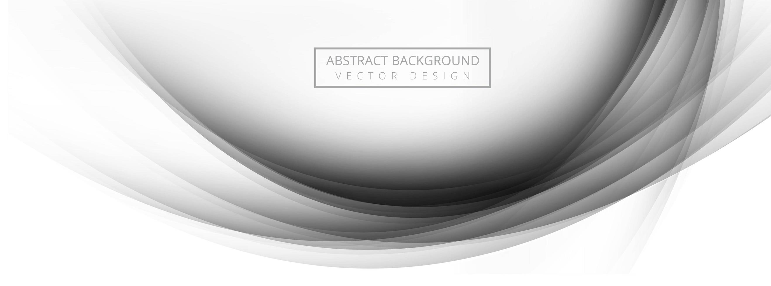 Elegant gray stylish wave banner background vector