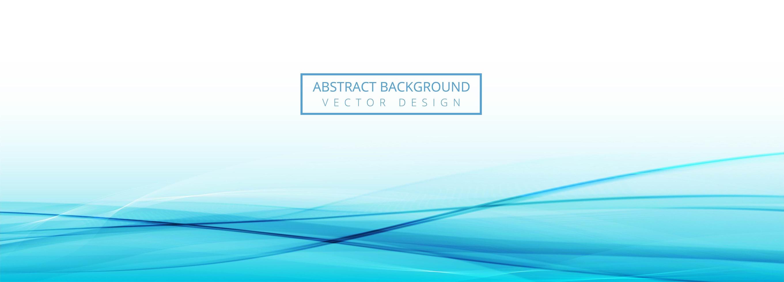 Elegant blue wave banner background vector