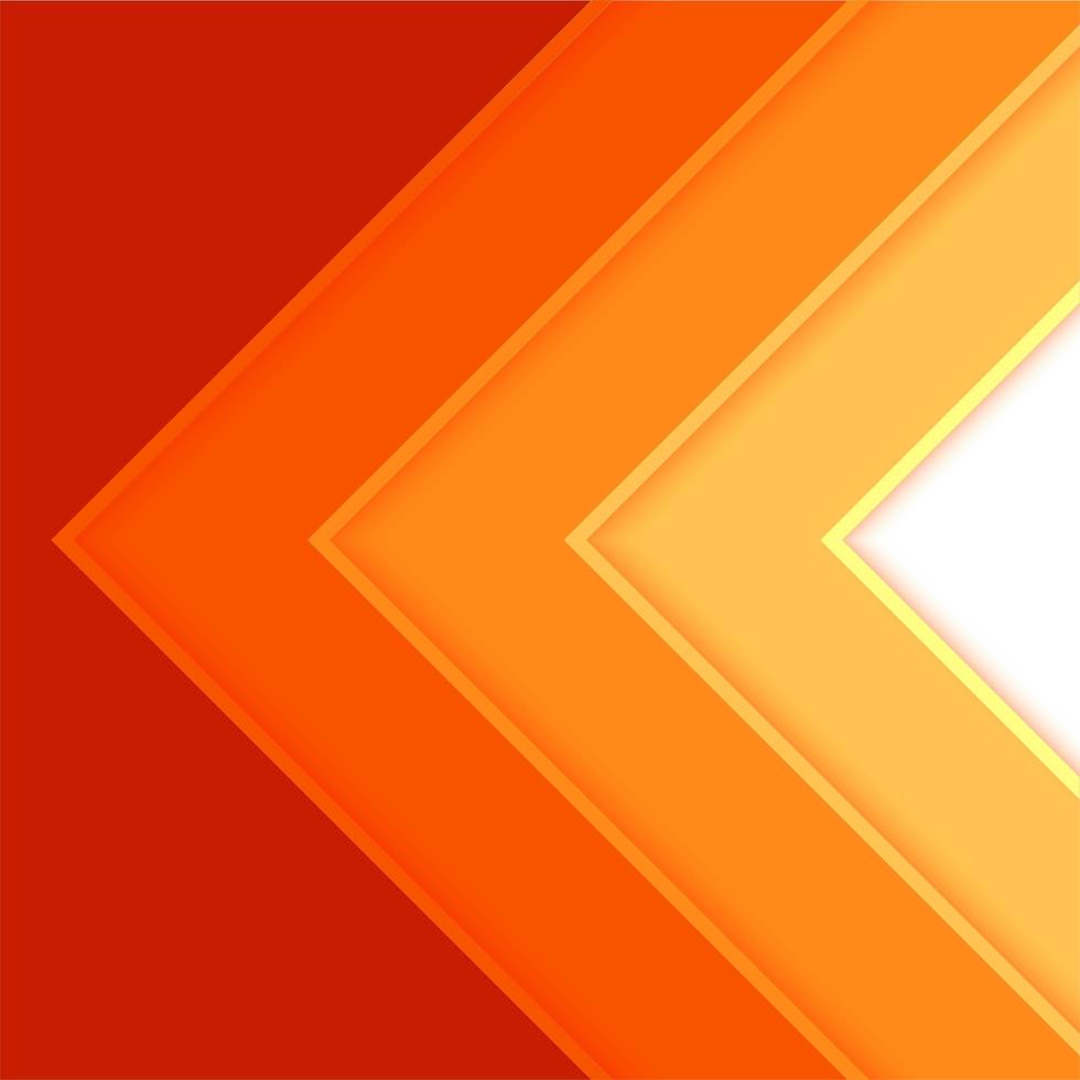 Triangular steps in shades of orange vector