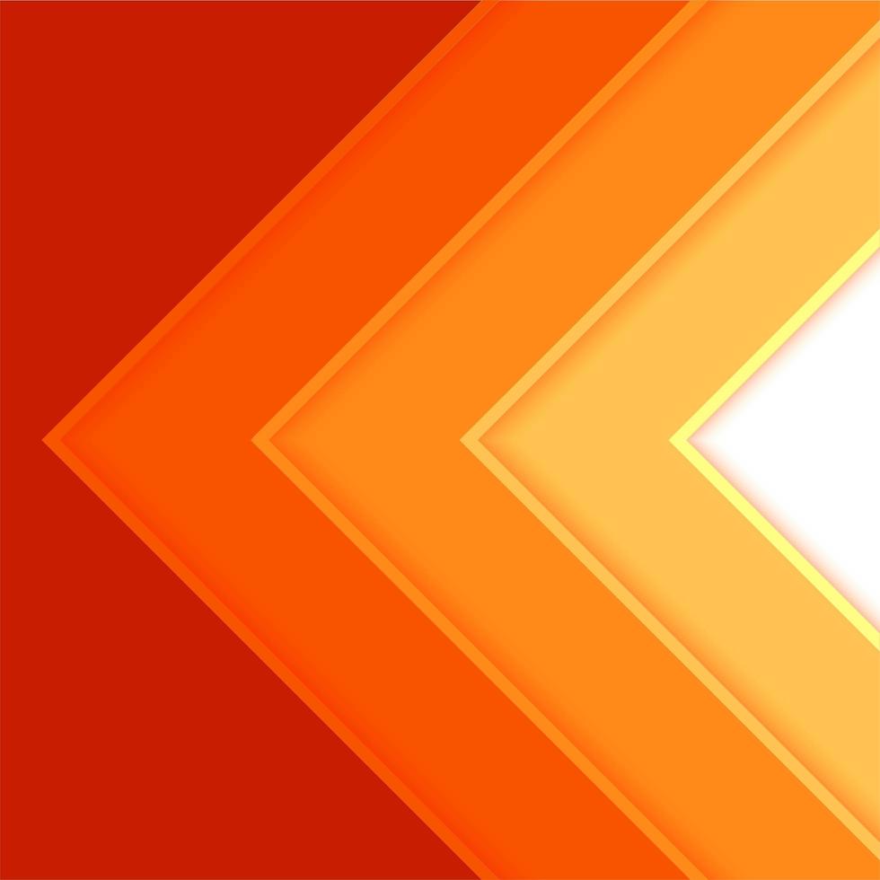 Pasos triangulares en tonos de naranja. vector