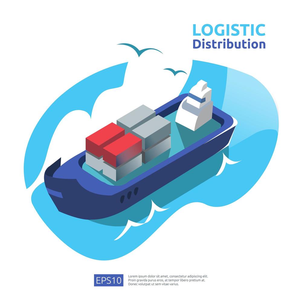 concepto de distribución logística vector