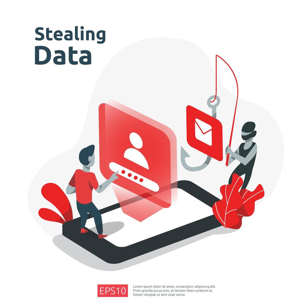 stealing personal data vector