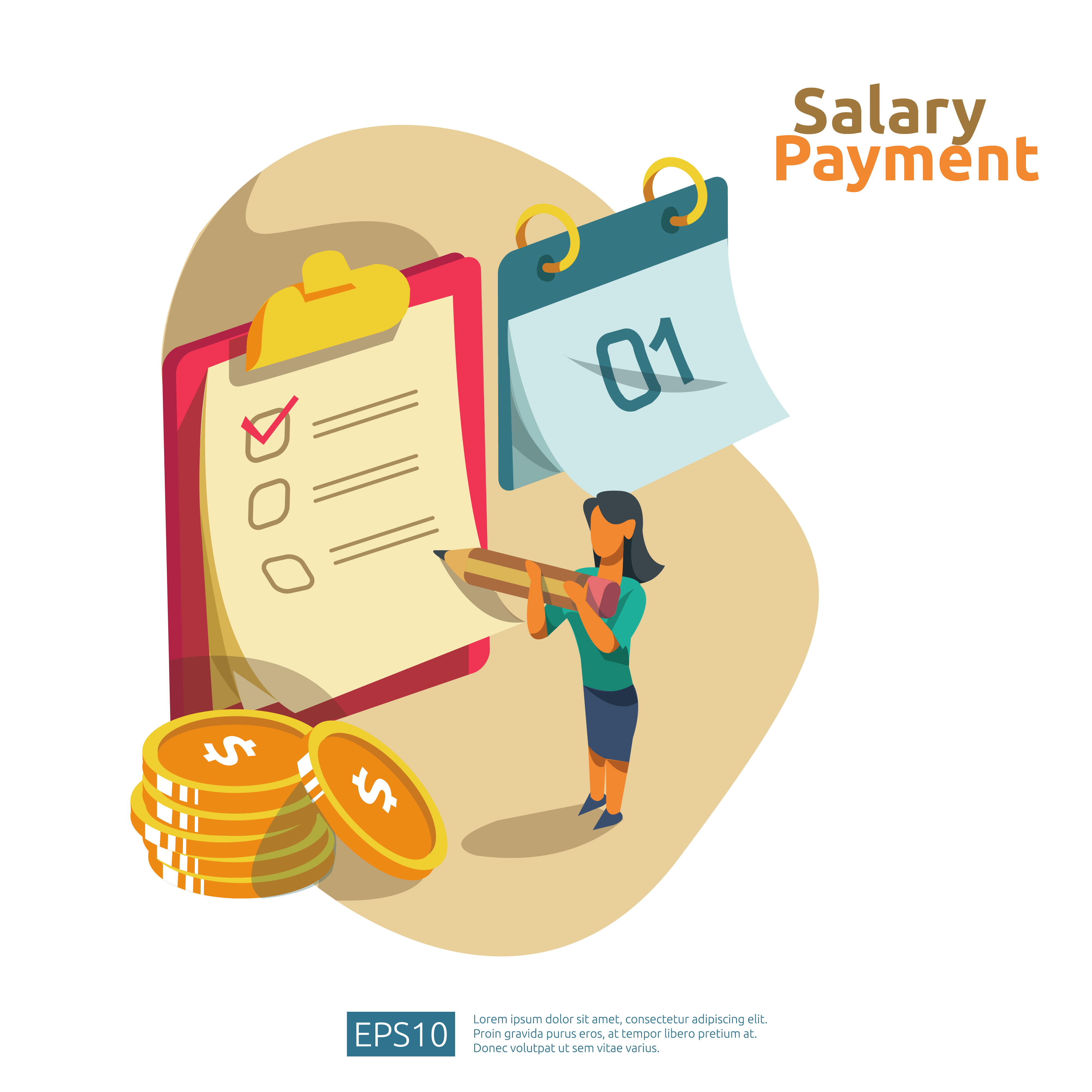 salary payment and payroll concept 693809 Vector Art at Vecteezy